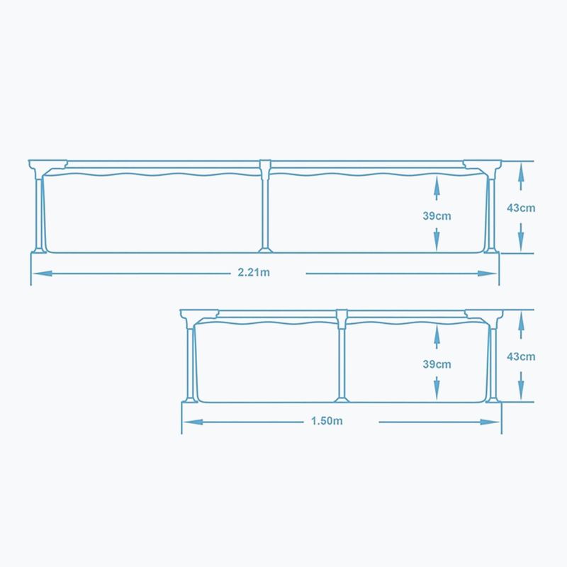 Сглобяем басейнy Bestway Steel Pro Pool 221 cm син 5