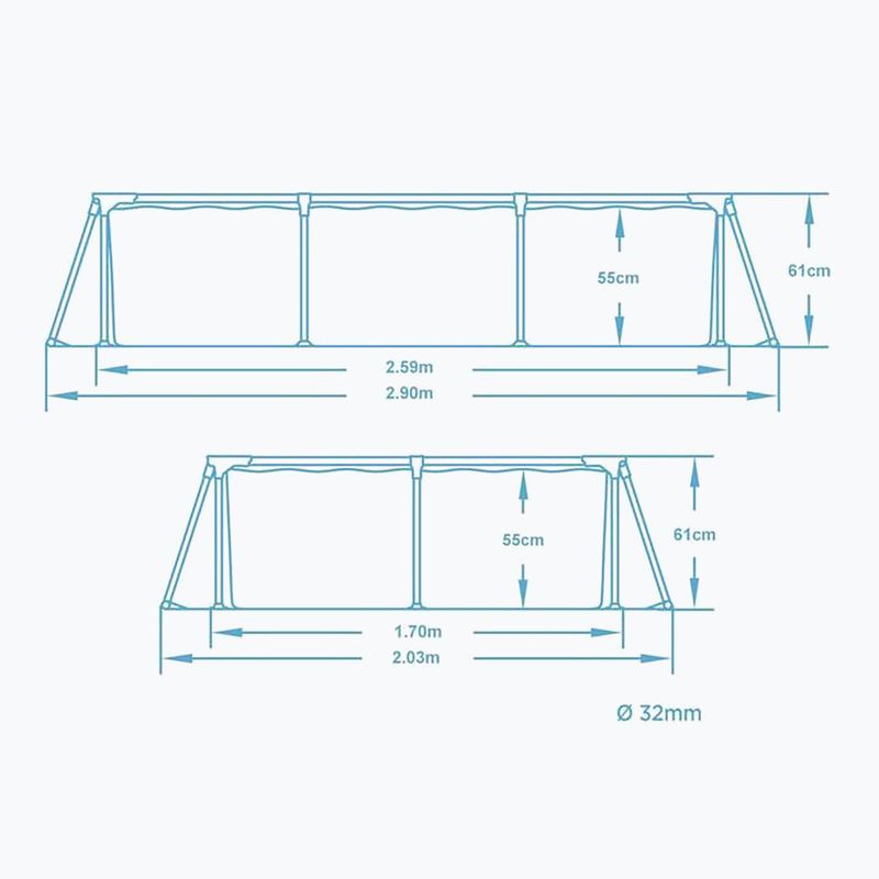 Сглобяем басейн Bestway Steel Pro Pool 259 cm син 5