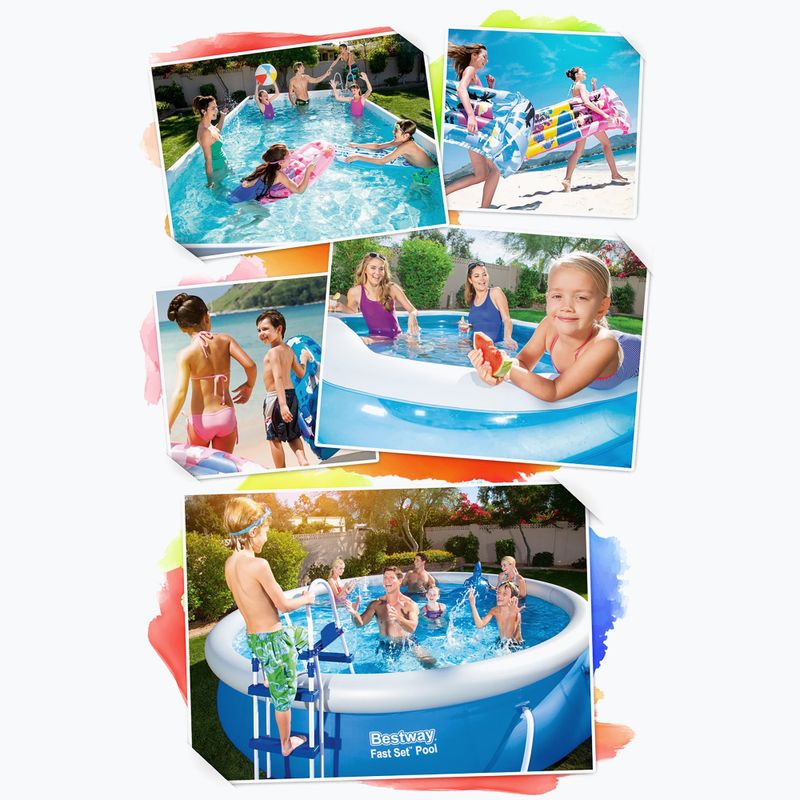 Сглобяем басейн Bestway Steel Pro Pool 300 cm син 9