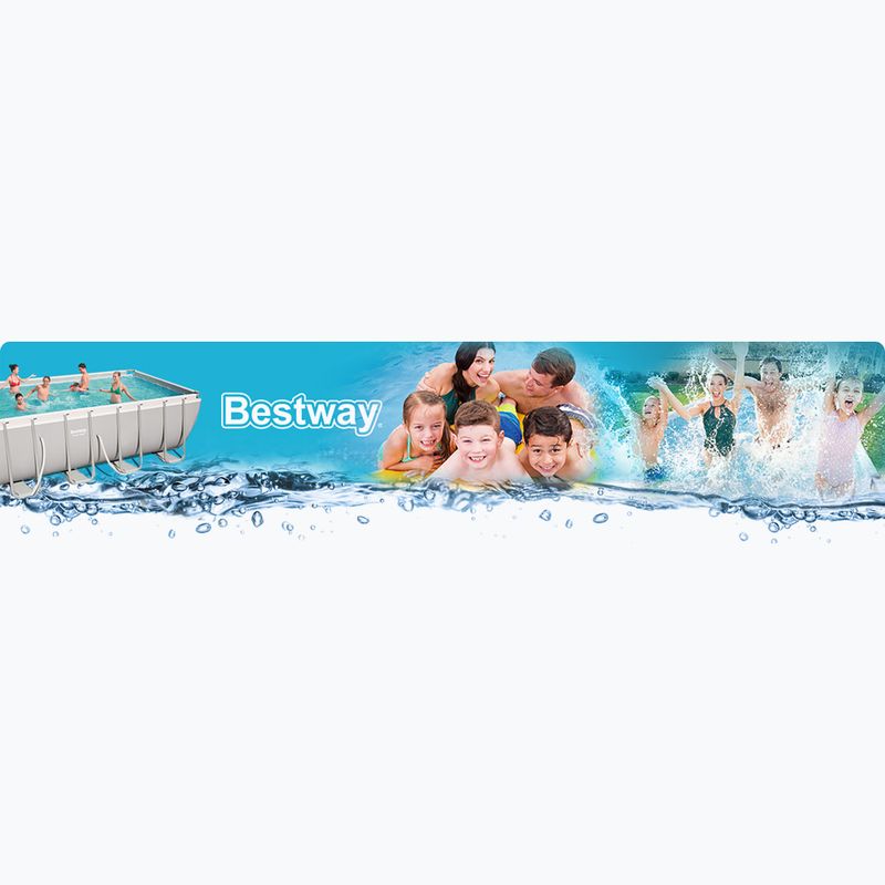 Сглобяем басейн Bestway Power Steel Rectangular Pool Set 56466N 549 x 274 cm тъмносив 10