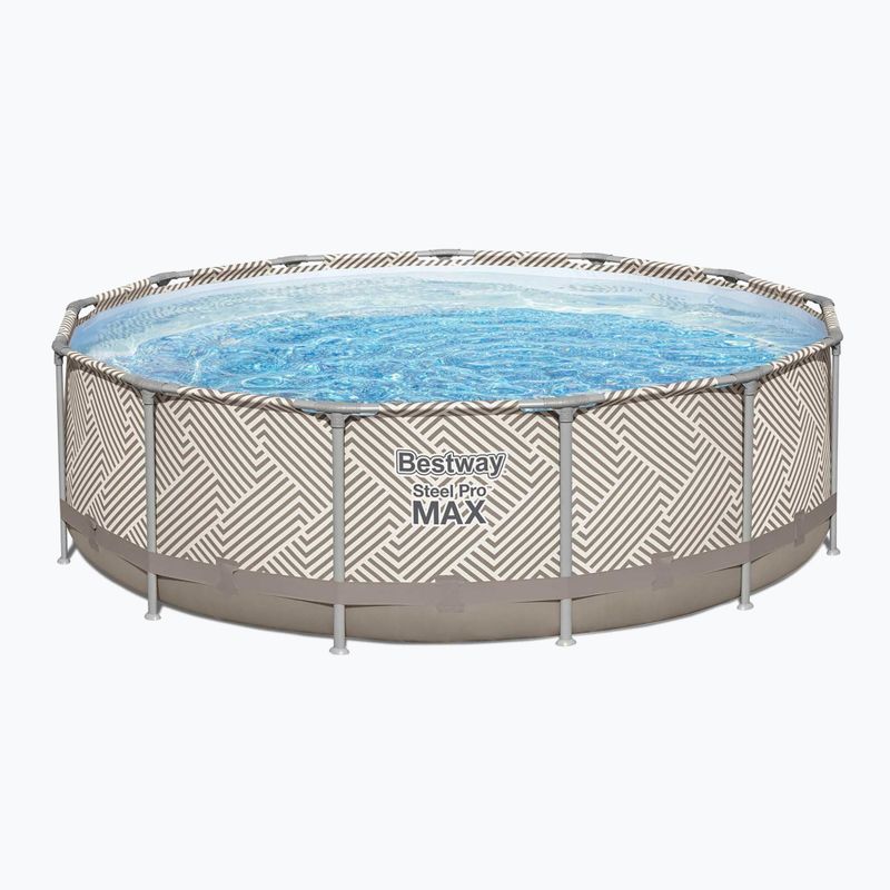 Сглобяем басейн Bestway Steel Pro Max Pool Set 396 x 107 cm бежов 3