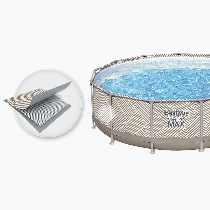 Сглобяем басейн Bestway Steel Pro Max Pool Set 396 x 107 cm бежов 6