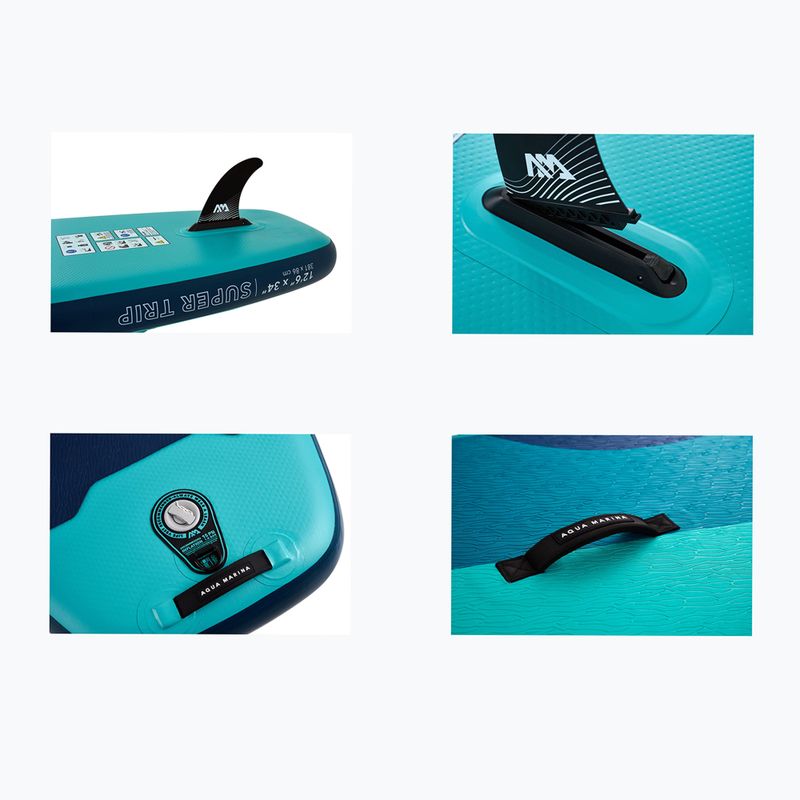 Комплект надуваем SUP борд Aqua Marina Super Trip Essential 12'6" dark green 6