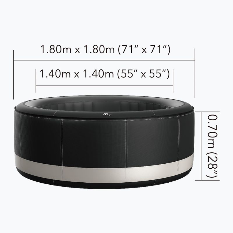 Хидромасажен басейн за 4 души MSpa Premium Camaro black 14