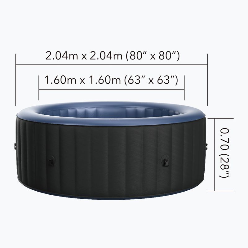 Хидромасажен басейн за 6 души MSpa Comfort Bergen сив антрацит 12