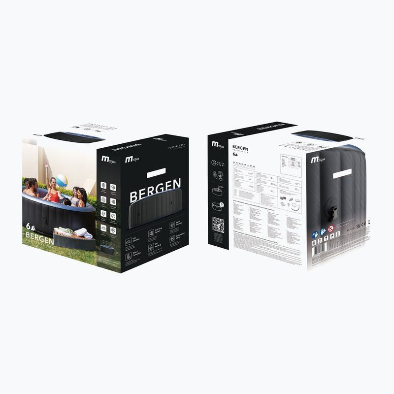 Хидромасажен басейн за 6 души MSpa Comfort Bergen сив антрацит 13