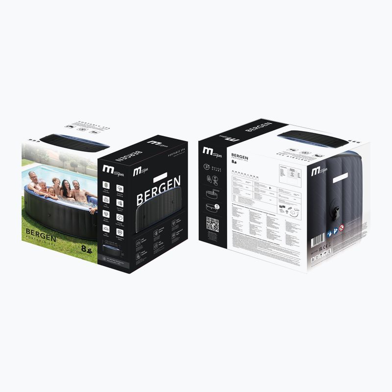 Хидромасажен басейн MSpa Comfort Bergen с 8 места, сив антрацит 13