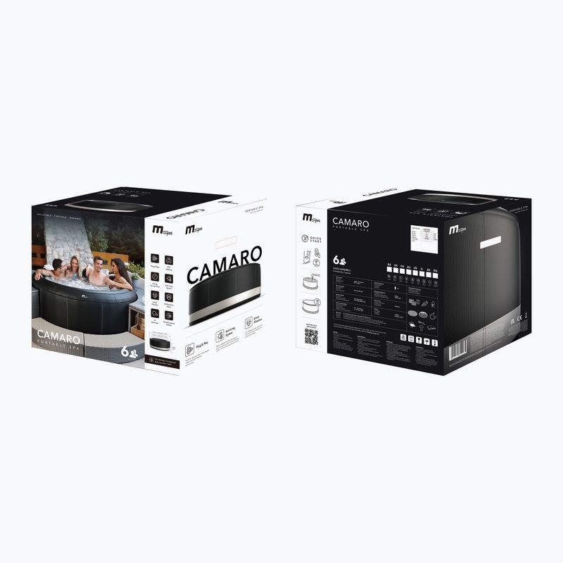 Хидромасажен басейн за 6 души MSpa Premium Super Camaro черно 15