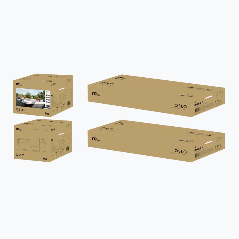 Хидромасажен басейн MSpa Frame за 6 души Oslo cool grey 19