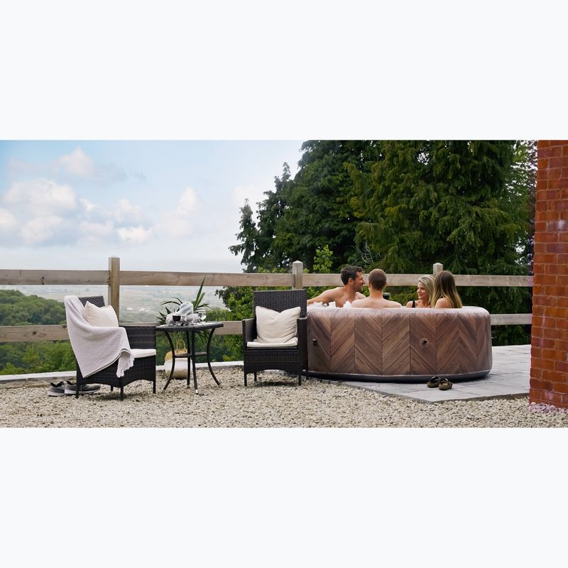 Хидромасажен басейн за 6 души MSpa Comfort Fermo с дървесна текстура 14