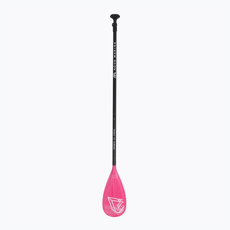Aqua Marina SPORTS III CORAL черно/розово SUP гребло от 3 части B0303624