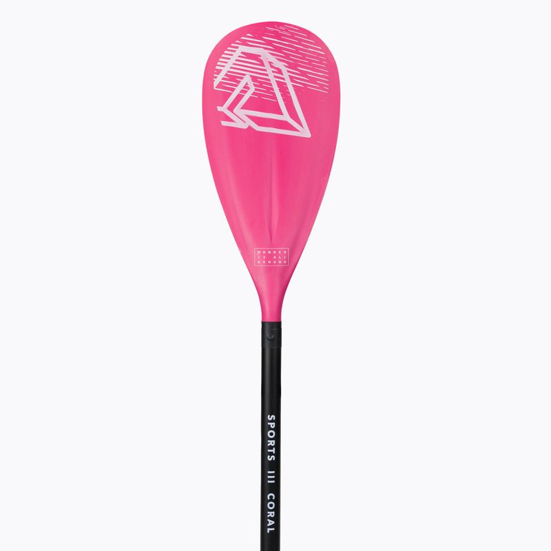 Aqua Marina SPORTS III CORAL черно/розово SUP гребло от 3 части B0303624 5