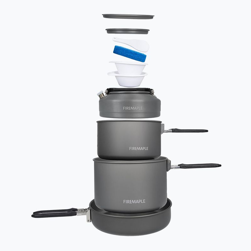 Комплект туристически съдове Fire-Maple Feast 4 black 2