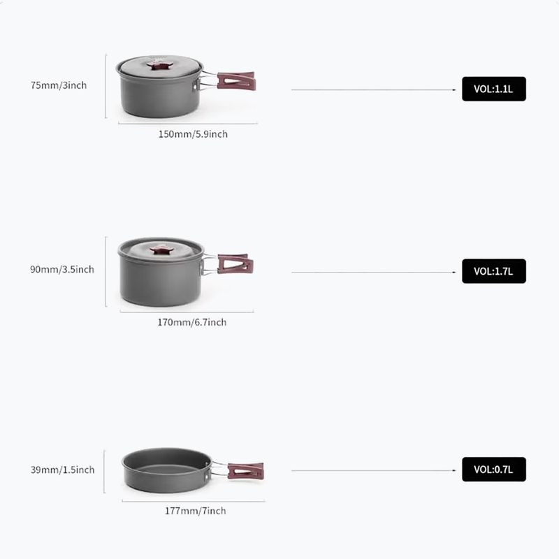 Комплект туристически съдове Fire-Maple FMC-202 3
