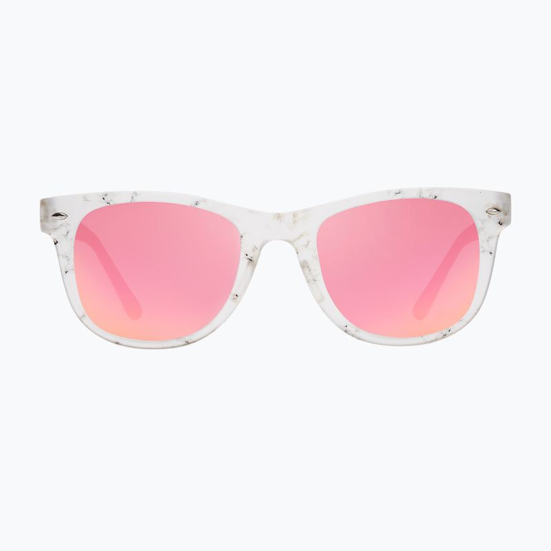 Слънчеви очила Aztron Party white marble print/polarized rose pink mirror/brown 2