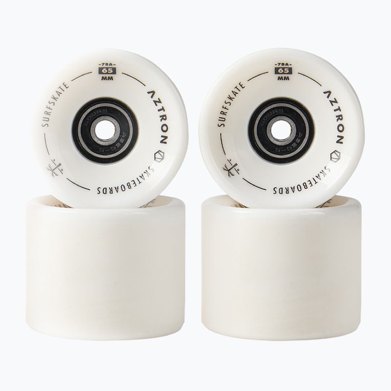 Aztron Surfskate 65 mm / 78A колела за скейтборд 4 бр. ярко бели