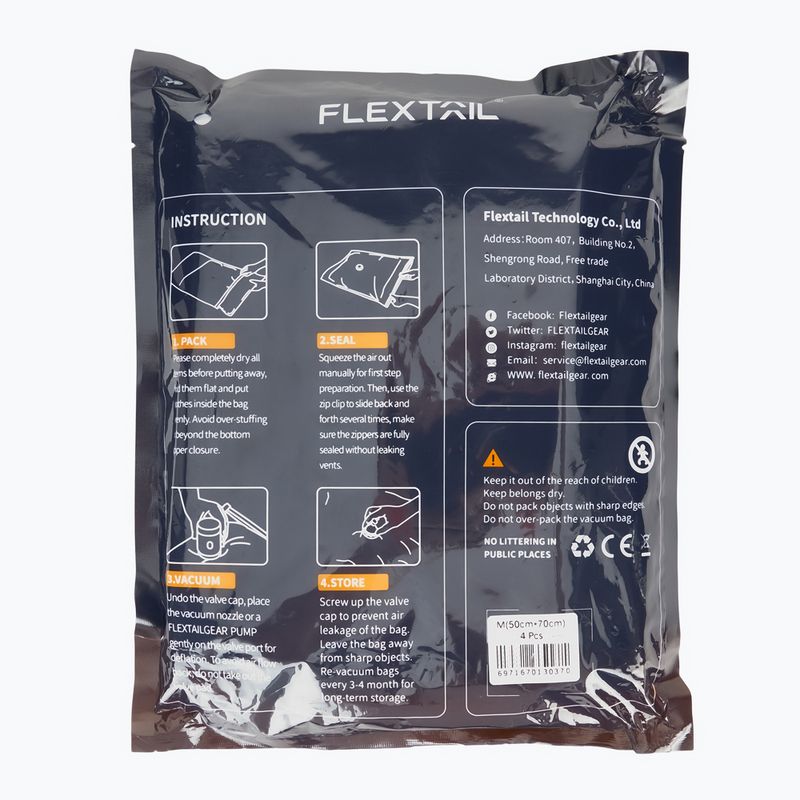 Комплект вакуумни торбички Flextail 4pack M clear 2