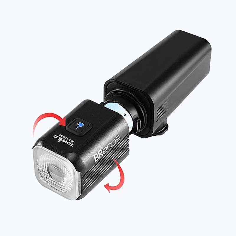 Towild BR800S черна предна велосипедна светлина 5