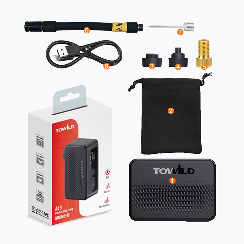 Електрическа помпа за велосипед TOWILD A13 black 4