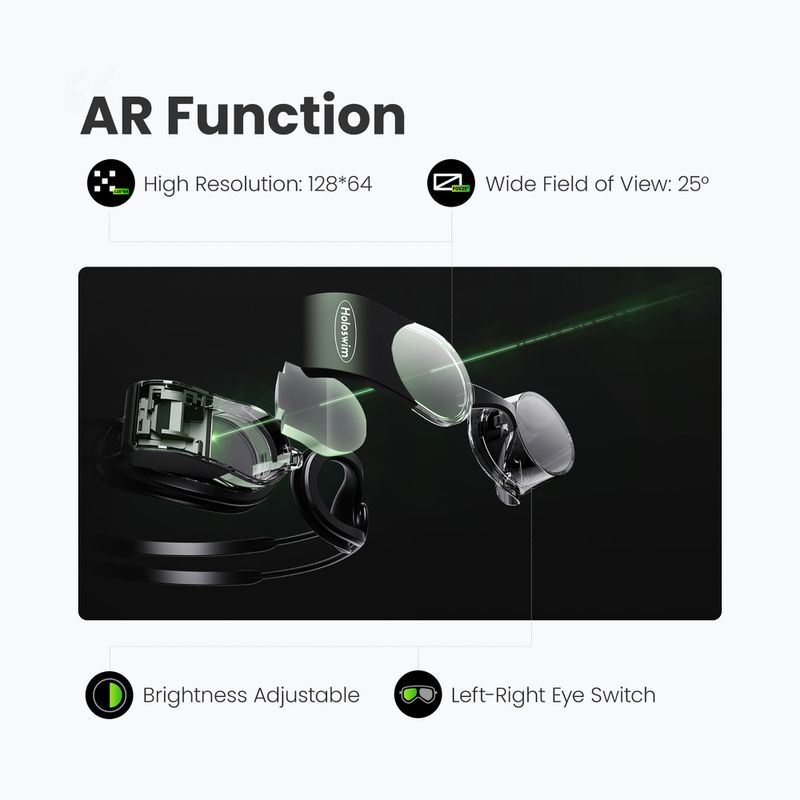 Очила за плуване Holoswim 2 Pro AR Smart deep sky black 15