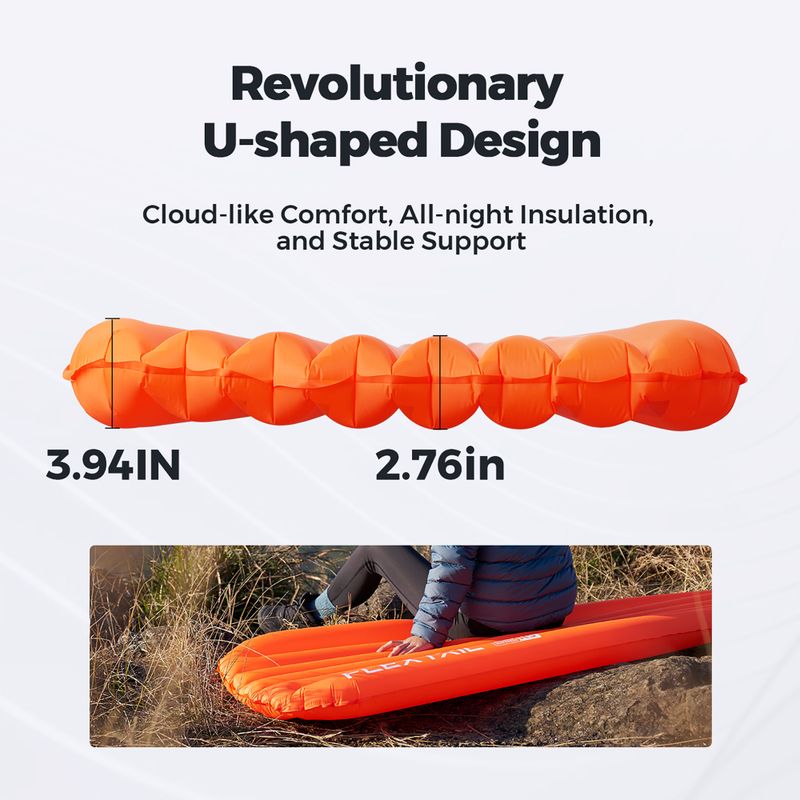 Flextail Zero R05 Regular orange надуваем матрак 10