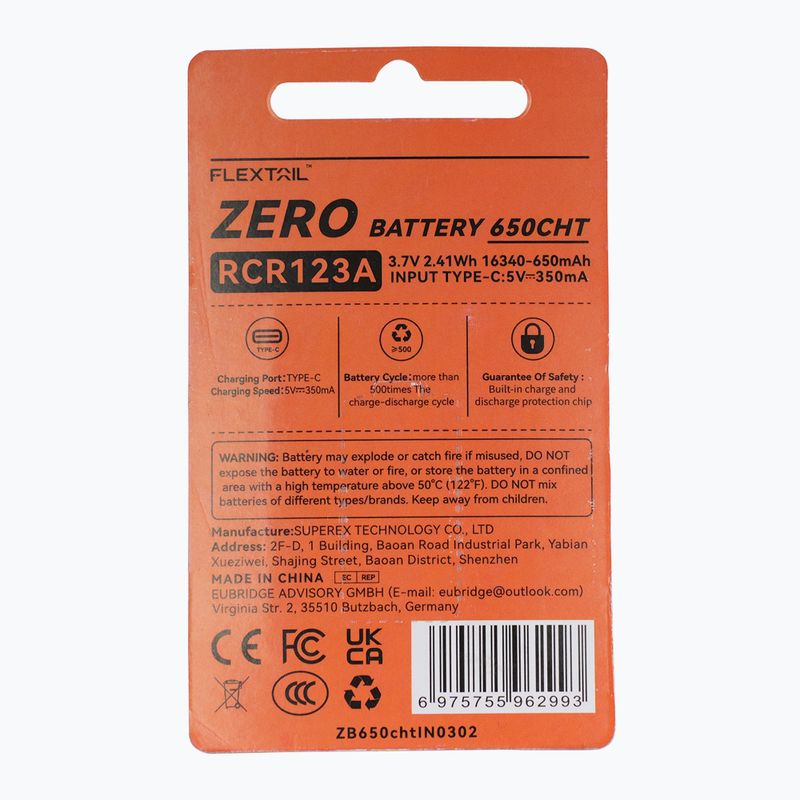 Акумулатор/Батерия FLEXTAIL Zero 650 Cht orange 5