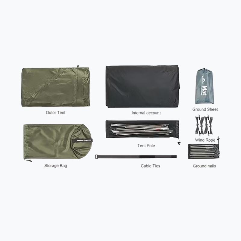 Палатка за трекинг 1-местна Naturehike Mongar Pro 1 20D olive 2