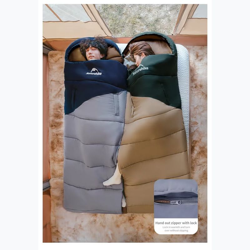 Спален чувал Naturehike U250 Sunny Day Right dark green 3