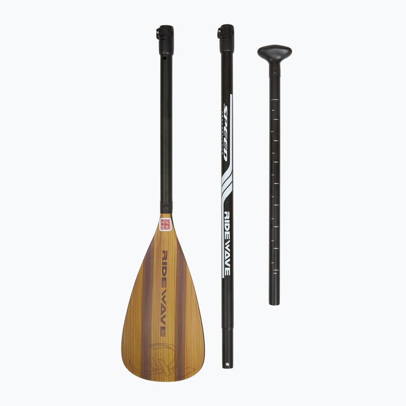 RIDEWAVE Kun Бамбуково гребло за SUP от 3 части 3
