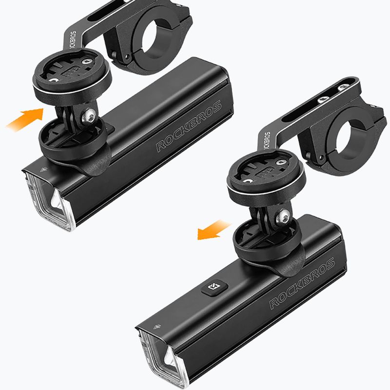 Преден велосипеден фар Rockbros 24610002001 Front Light 1000 Lumen black 2
