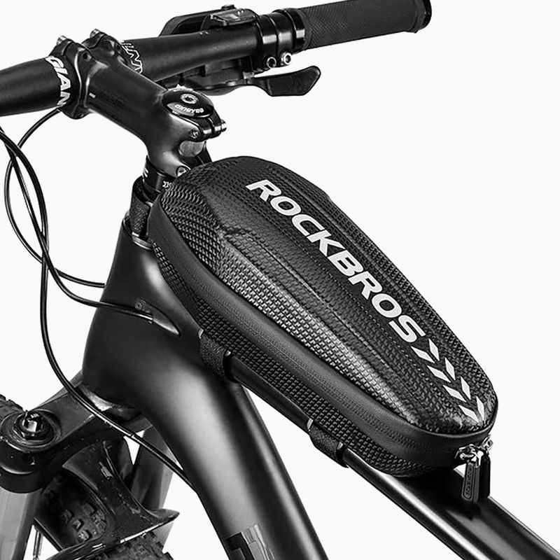 Rockbros B60 1,1 литра чанта за велосипедна рамка черна