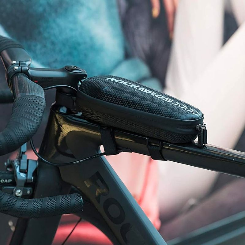 Rockbros B60 1,1 литра чанта за велосипедна рамка черна 4