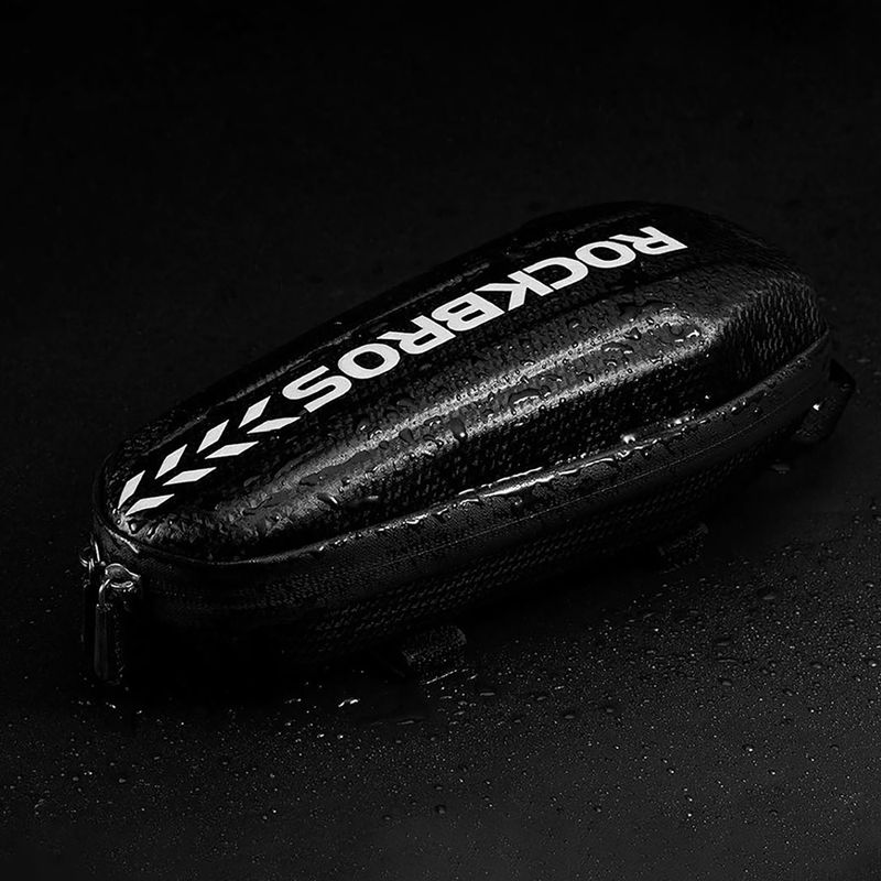 Rockbros B60 1,1 литра чанта за велосипедна рамка черна 6