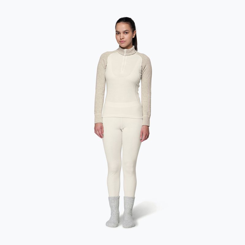 Дамски термоактивен суитшърт Devold Duo Active Merino 205 Zip Neck raw white 2