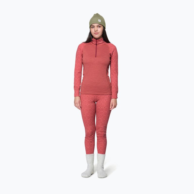 Дамски термоактивен суитшърт Devold Duo Active Merino 205 Zip Neck marsala 2