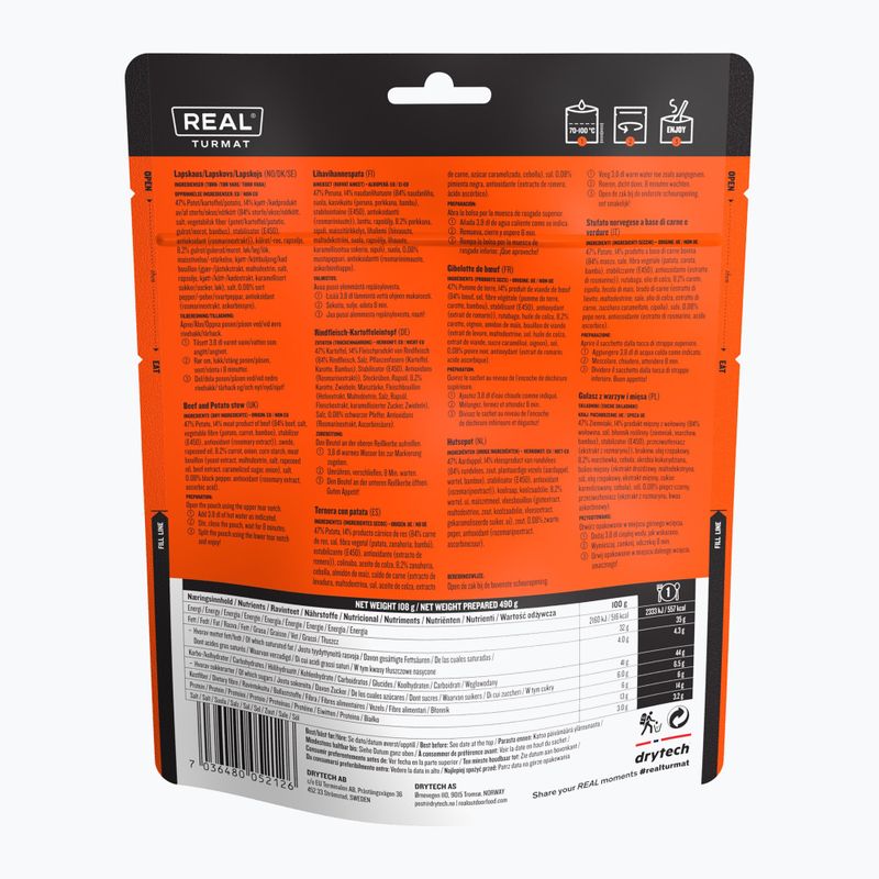 Лиофилизирана храна Real Turmat Beef Stew with Potatoes 108 g 2