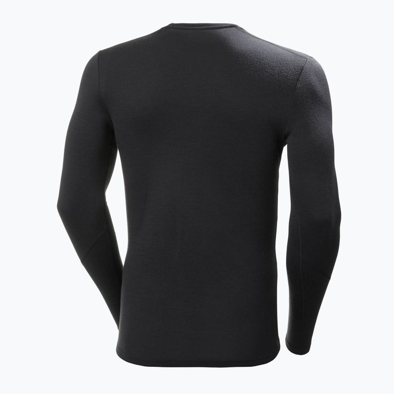 Мъжки Helly Hansen Lifa Merino Midweight Crew термо ръкав с дълъг ръкав черен 2