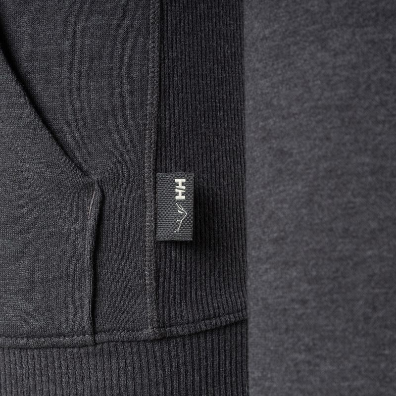 Мъжки потник за трекинг Helly Hansen F2F Organic Cotton Hoodie ebony melange 4