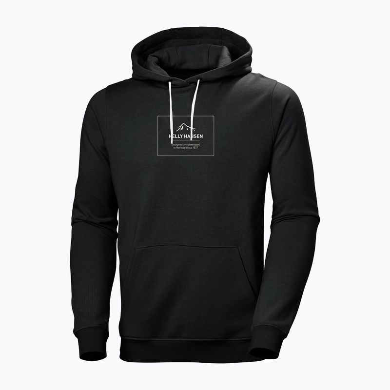 Мъжки потник за трекинг Helly Hansen F2F Organic Cotton Hoodie ebony melange 5