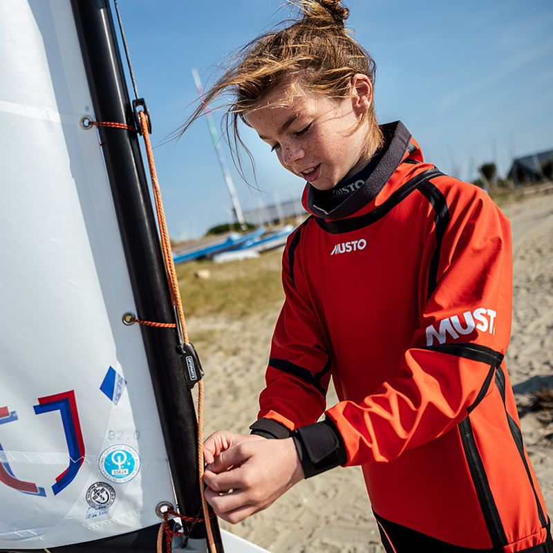 Детски ветроходен суичър Musto Championship Aqua Top 2.0 Jr oxy fire 3
