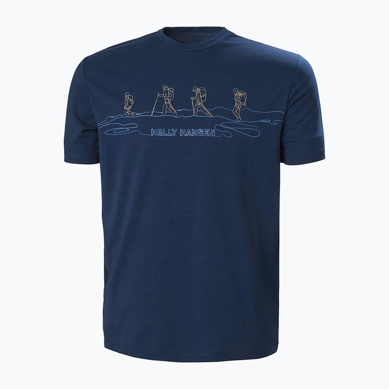 Helly Hansen Skog Recycled Graphic мъжка тениска за трекинг тъмносиня 63083_584 5