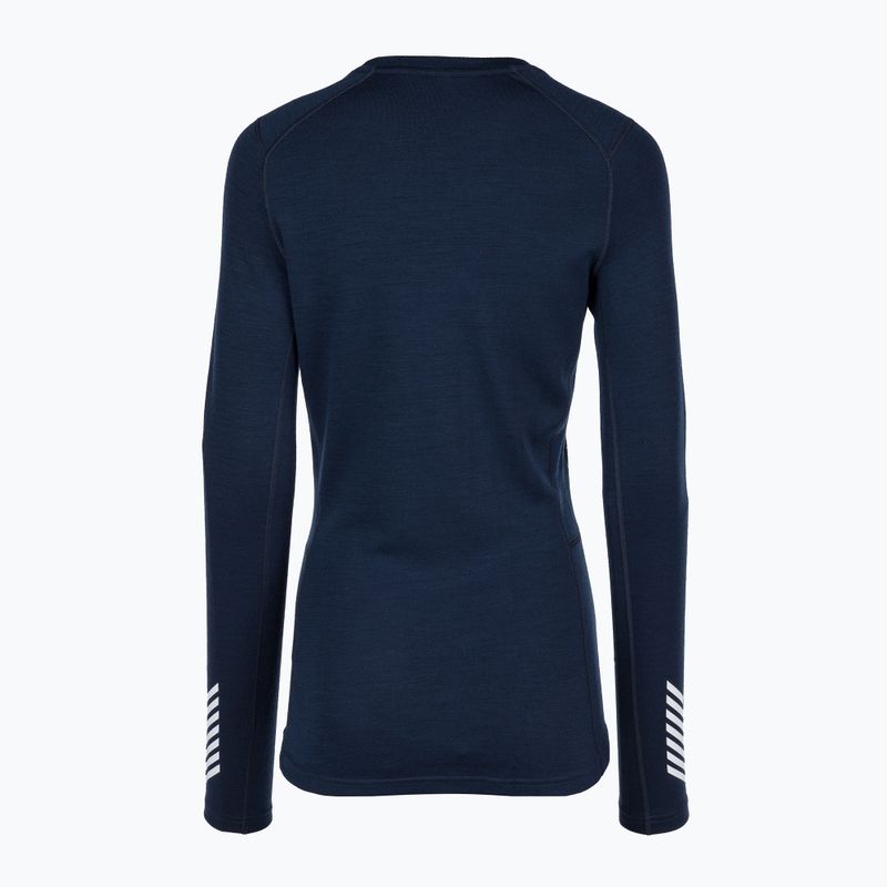 Дамска термоактивна блуза Helly Hansen Lifa Merino Midweight Graphic Crew navy star pixel 6