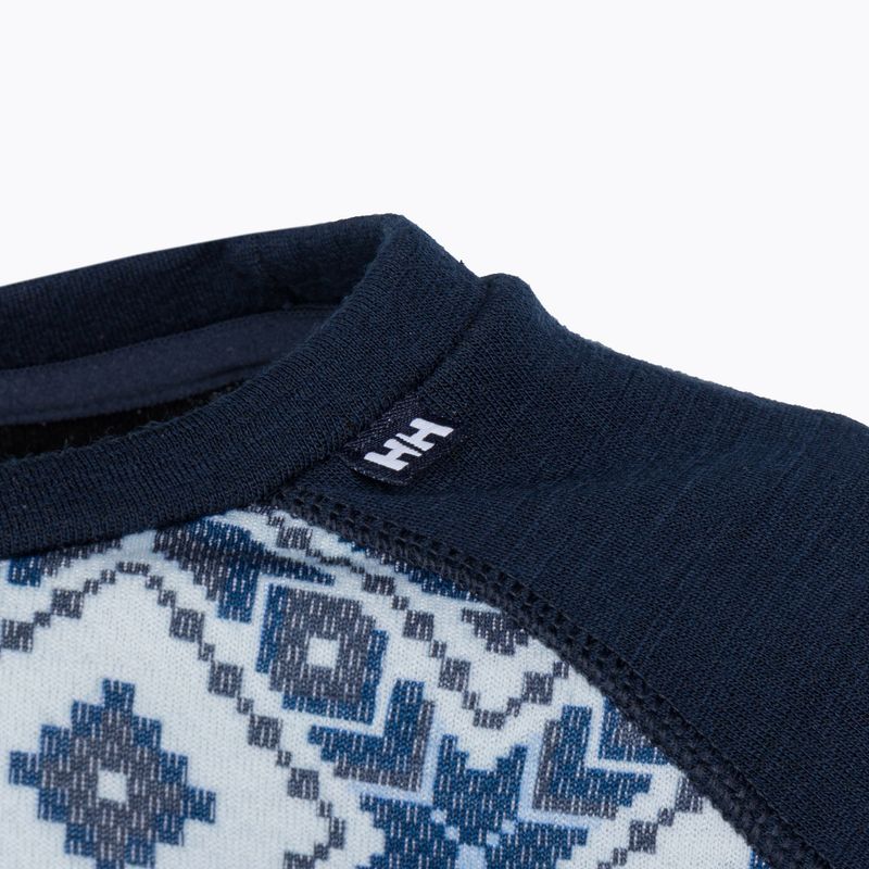 Дамска термоактивна блуза Helly Hansen Lifa Merino Midweight Graphic Crew navy star pixel 8