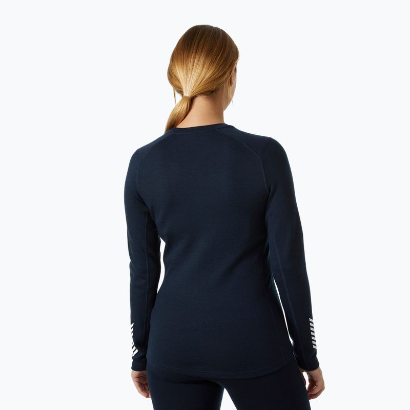 Дамска термоактивна блуза Helly Hansen Lifa Merino Midweight Graphic Crew navy star pixel 2