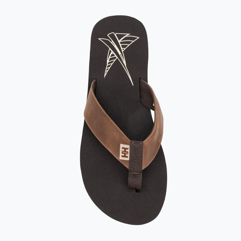 Мъжки джапанки Helly Hansen Seasand 2 Leather Sandals espresso / fallen rock / c 5