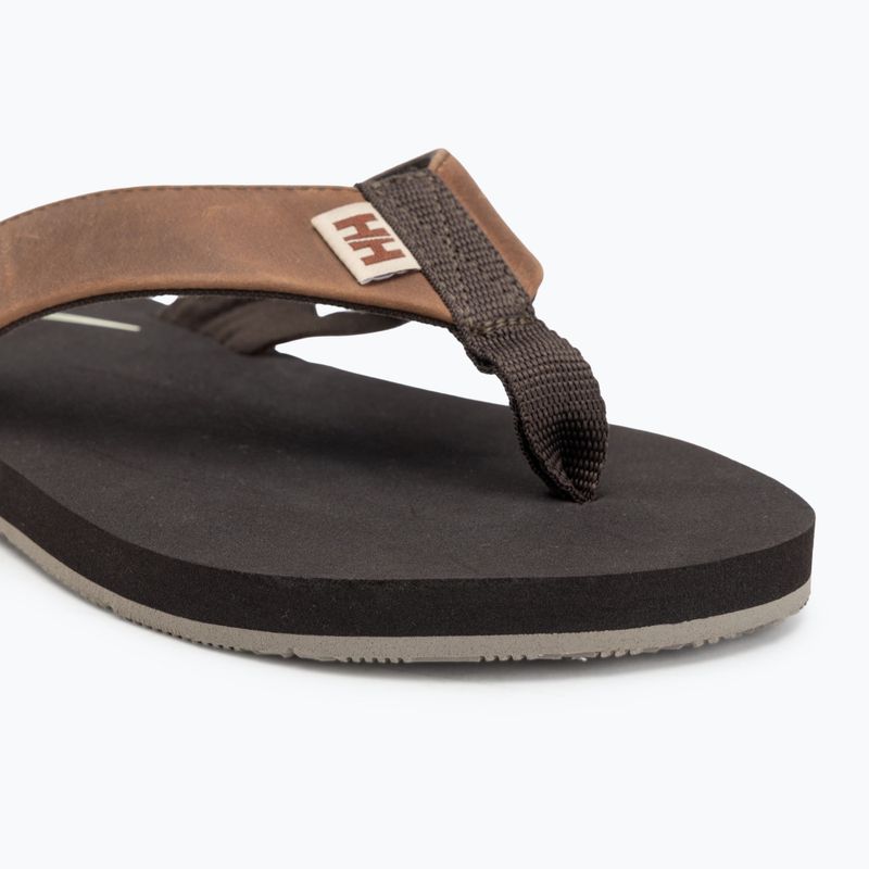 Мъжки джапанки Helly Hansen Seasand 2 Leather Sandals espresso / fallen rock / c 7