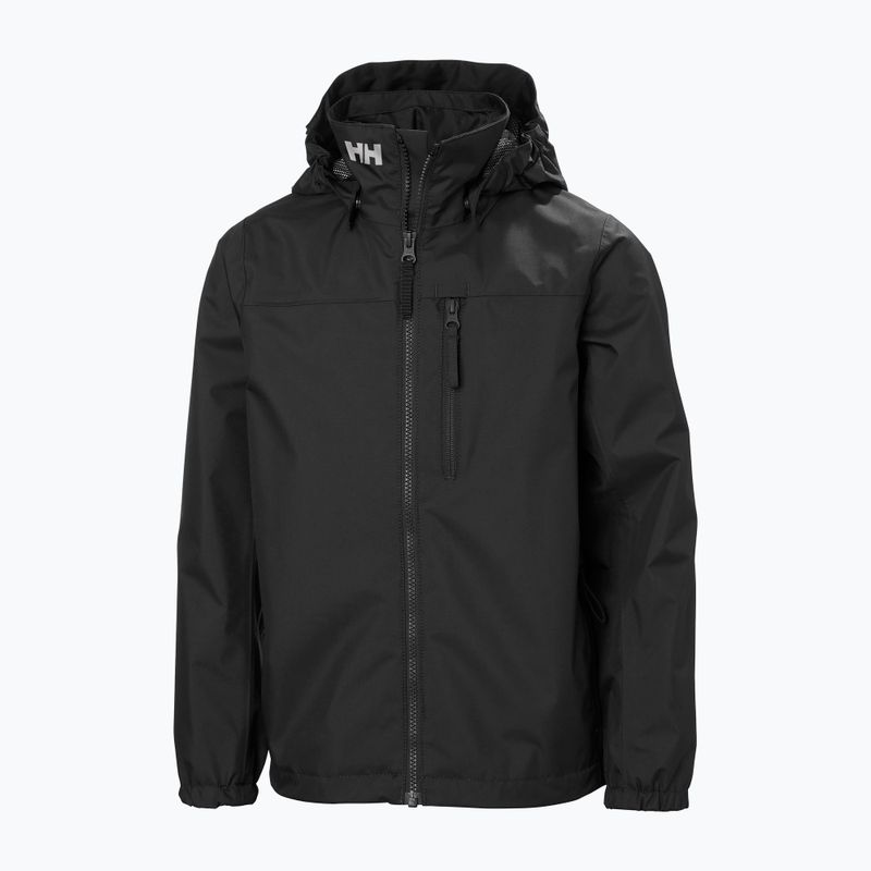 Детско ветроходно яке Helly Hansen Crew Hooded JR черно 7