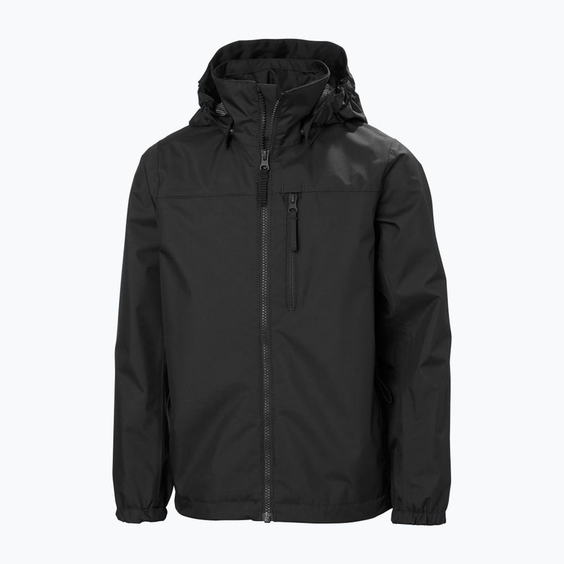 Детско ветроходно яке Helly Hansen Crew Hooded JR черно 8