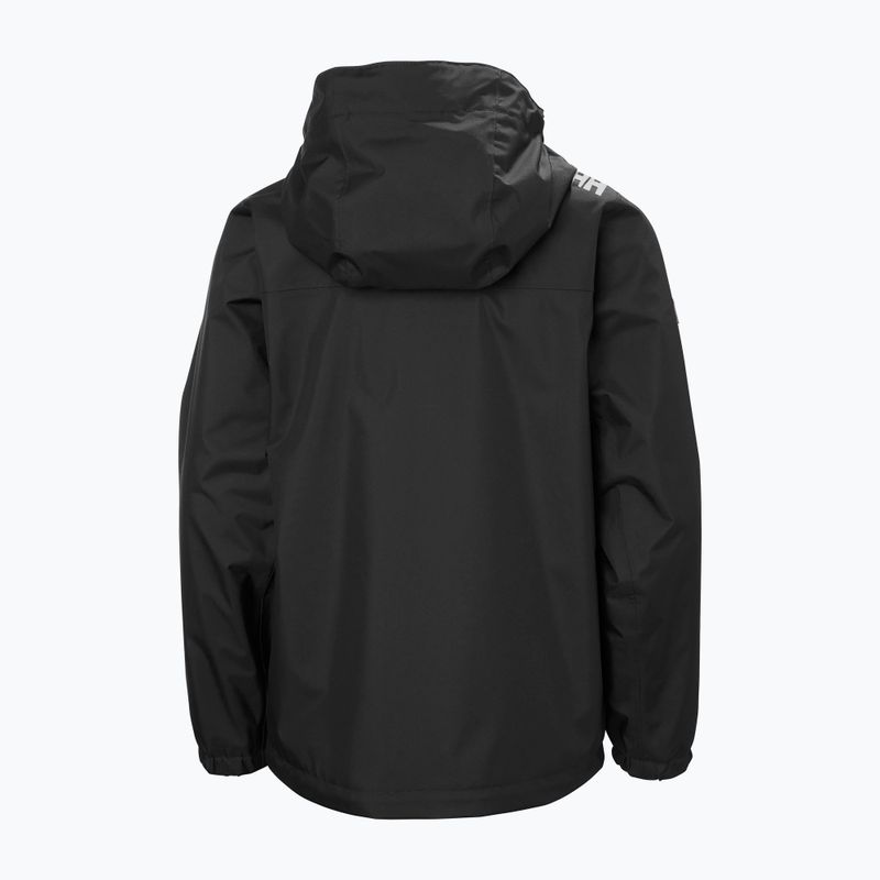 Детско ветроходно яке Helly Hansen Crew Hooded JR черно 9