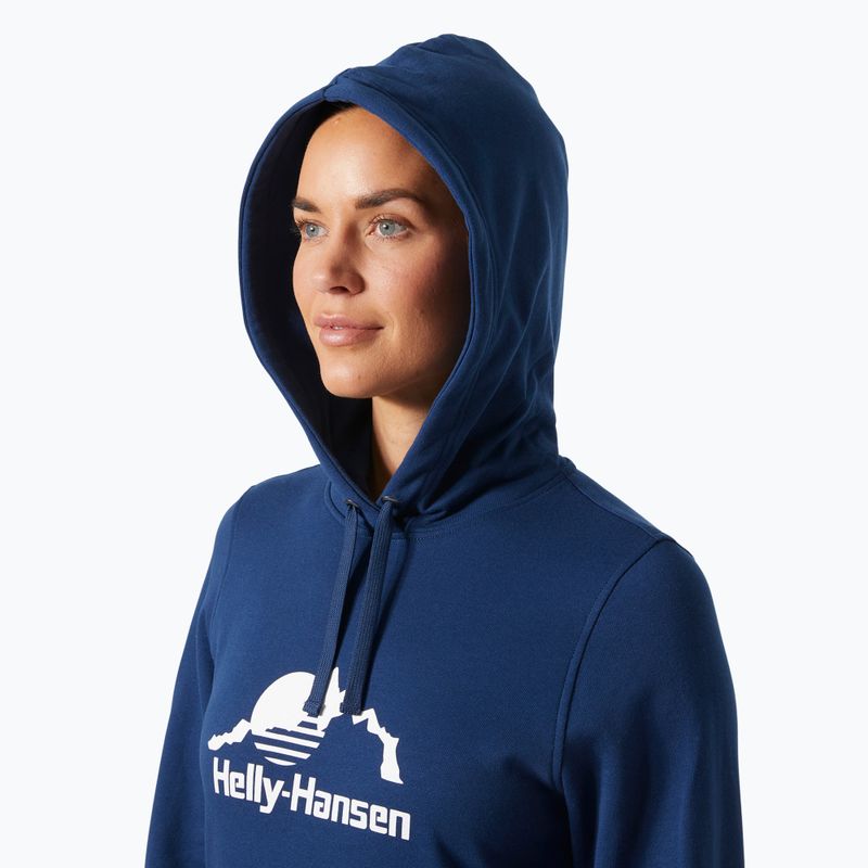 Helly Hansen Nord Graphic Pullover Hoodie ocean за жени 3
